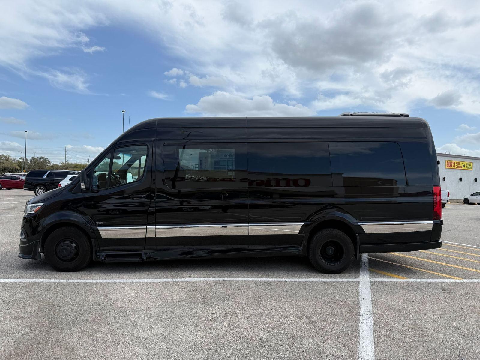 Mercedes Sprinter van parking side — Houston Limo Chauffeur