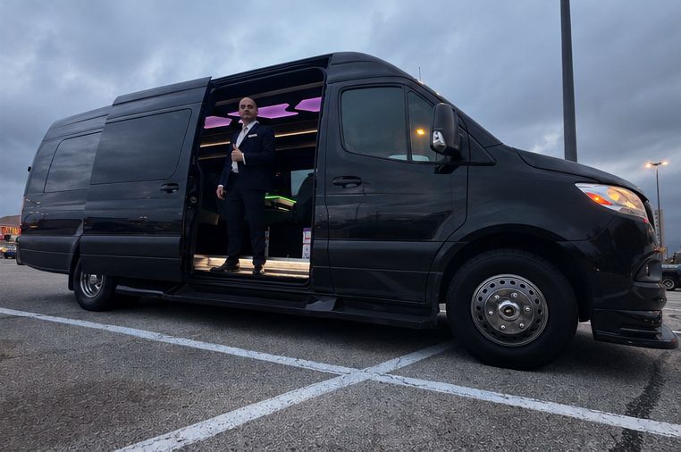 Mercedes Sprinter owner Nick door — Houston Limo Chauffeur