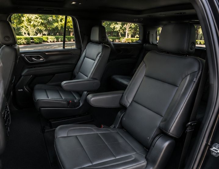 Chevy Suburban interior rear — Houston Limo Chauffeur